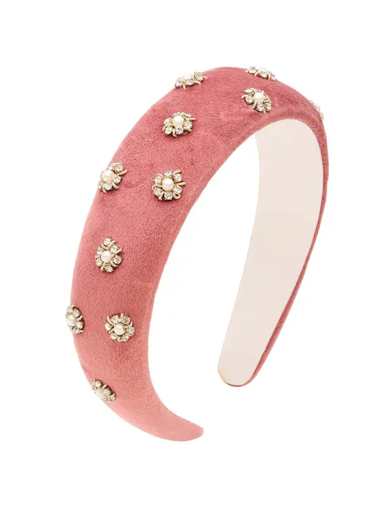 BAROQUE PADDED VELVET HEADBAND — view 3