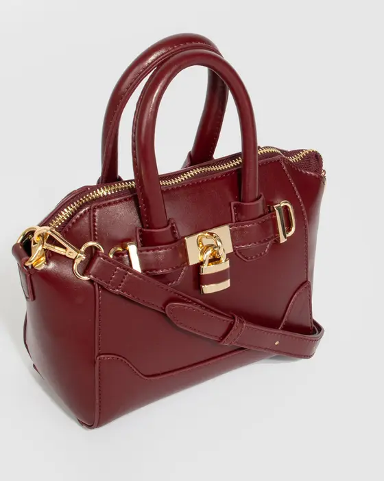 Berry Frankie Lock Tote Bag β view 3