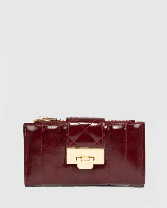 Berry Greta Quilt Wallet