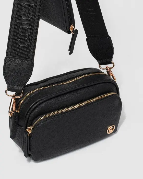 Black And Gold Amalia Crossbody Bag — view 3