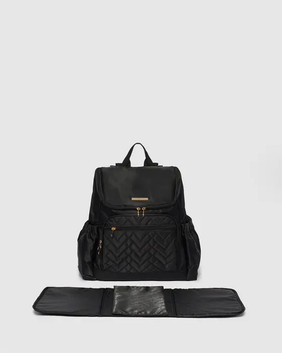 Black And Gold Baby Bag Backpack — view 3