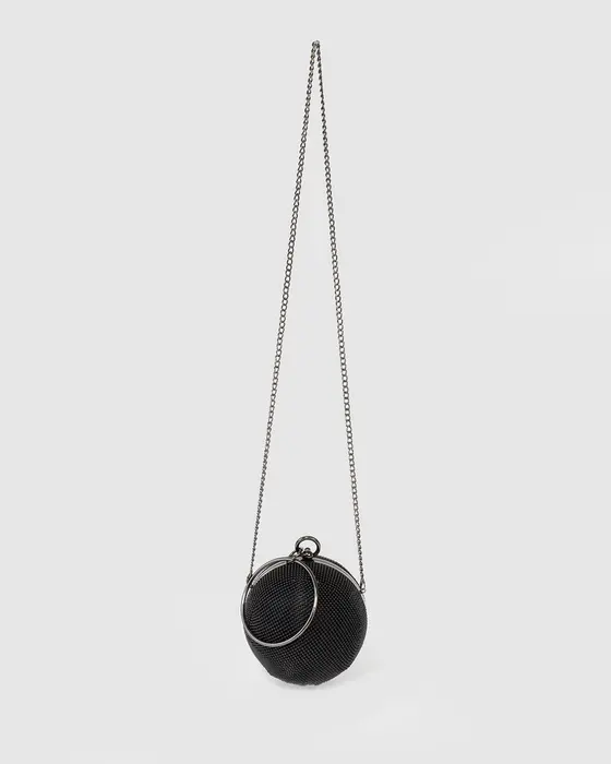 Black Miley Chain Clutch — view 3