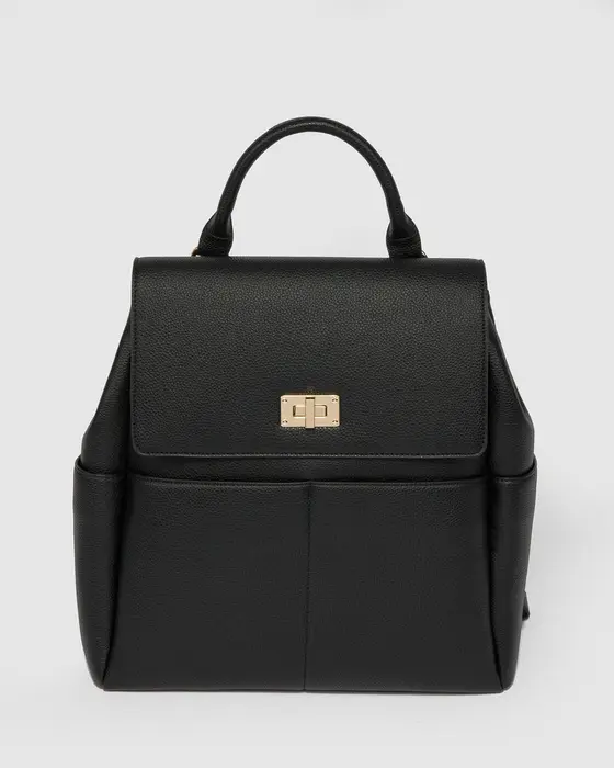 Black Olivia Baby Bag Backpack