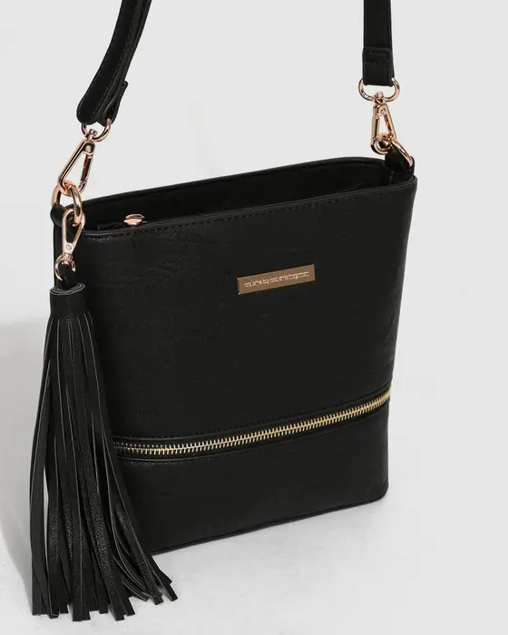 Black Pia Tassel Crossbody Bag — view 3