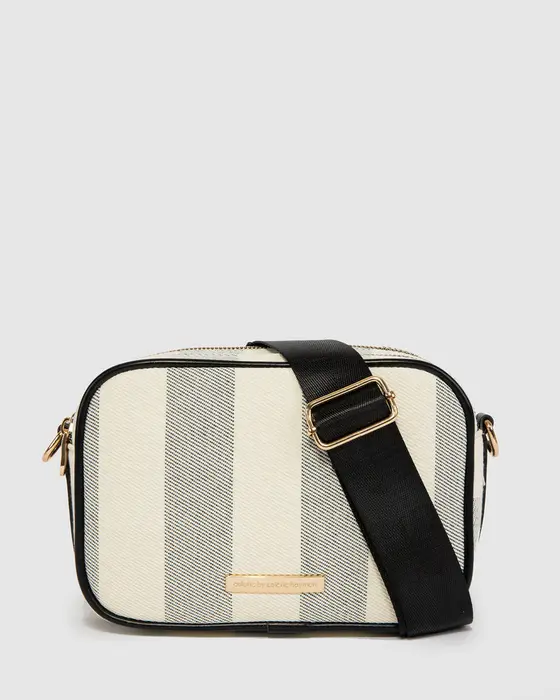 Black Selina Canvas Crossbody