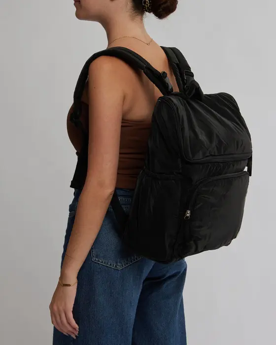 Black Soft Touch Baby Bag Backpack — view 3