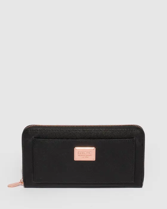 Black And Rose Gold Tarryn Wallet
