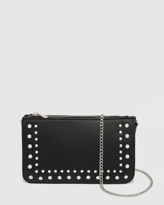 Black Willow Stud Crossbody Bag