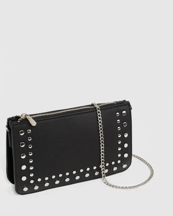 Black Willow Stud Crossbody Bag β view 3