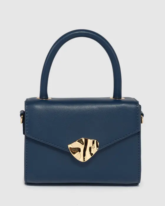 Blue Kiki Clasp Mini Bag
