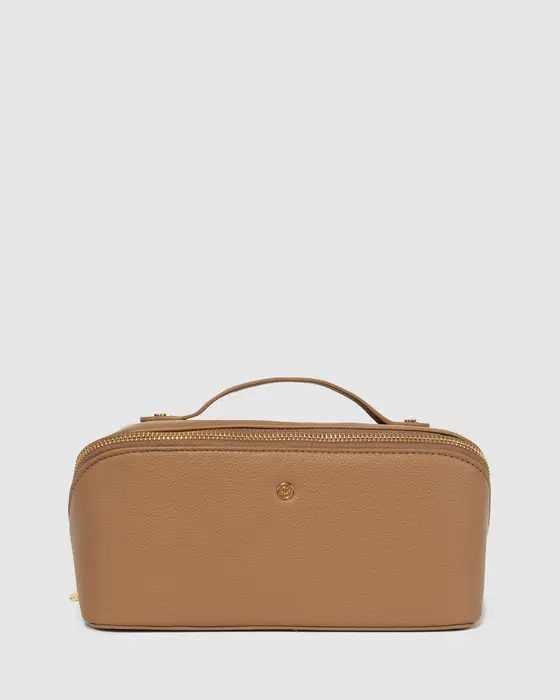 Caramel Fold Out Cosmetic Case