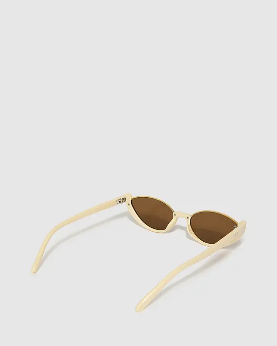 Cateye Open Frame Sunglasses - Ivory — view 3