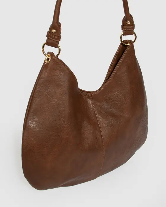 Chocolate Gisella Slouch Bag — view 3