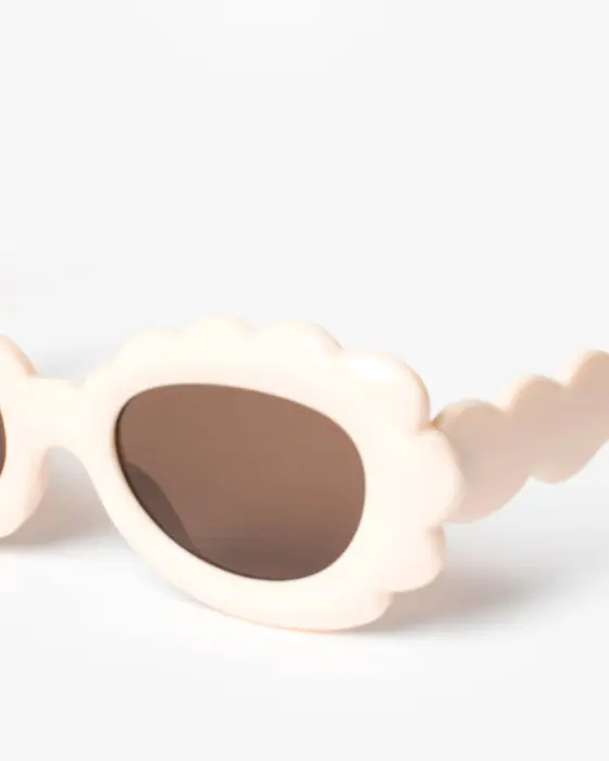 Cream Scalloped Edge Sunglasses — view 3