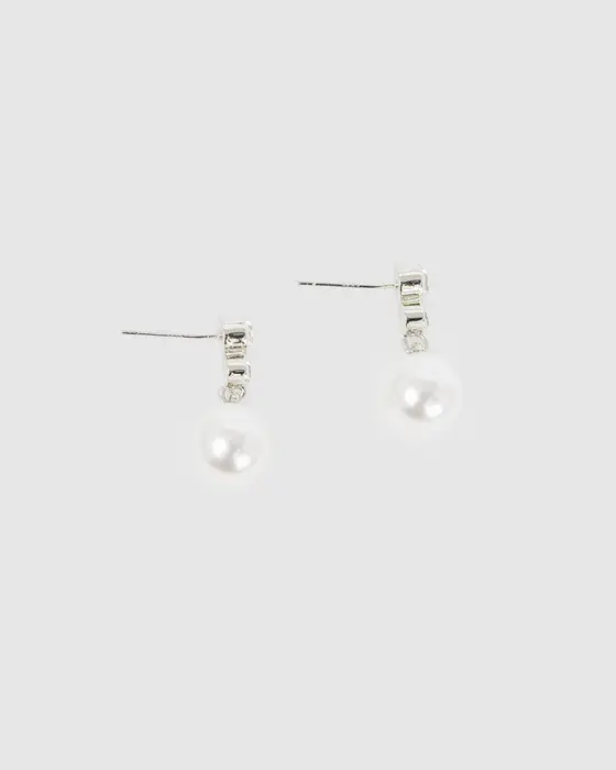 Crystal And Pearl Earrings