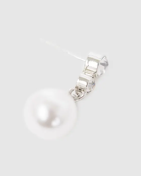 Crystal And Pearl Earrings — view 3