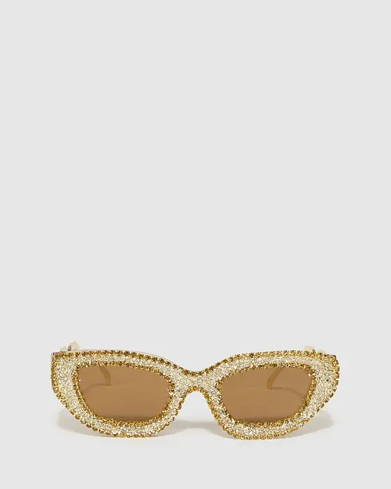 Crystal Chain Detail Sunglasses