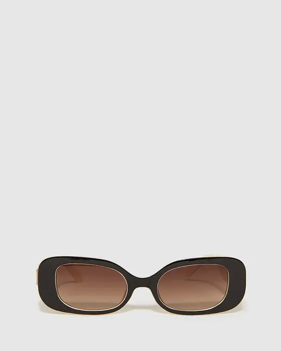 Crystal Slim Sunglasses - Brown