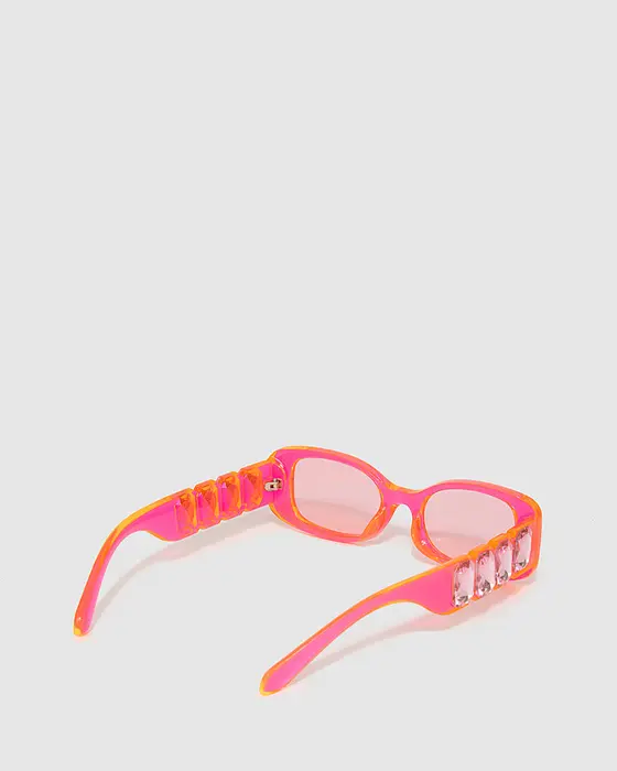 Crystal Sunglasses - Transparent Pink — view 3