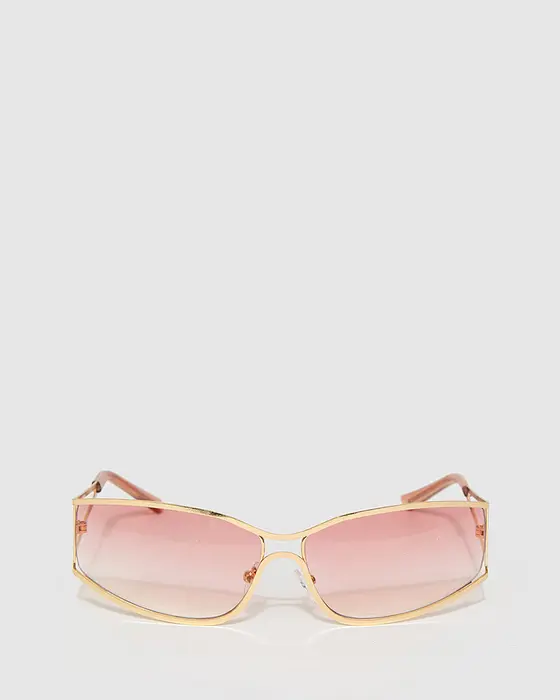 Curved Ombre Speedy Sunglasses - Pink