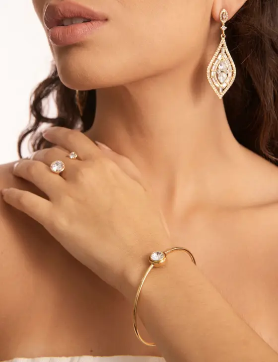 DUO CRYSTAL STONE SET RING — view 3