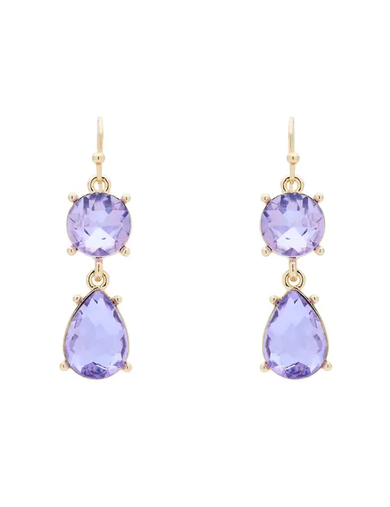 DUO STONE DROP EARRING