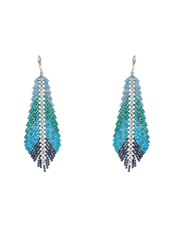 FEATHER STONE STATEMENT EARRING