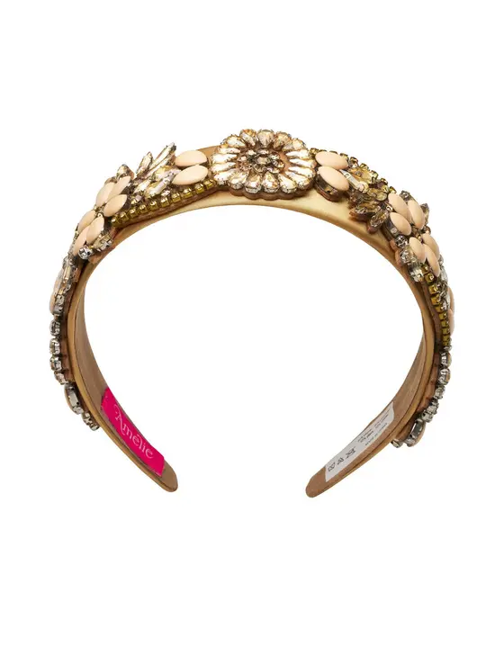 FLORA EMBELLISHED WIDE HEADBAND — view 3