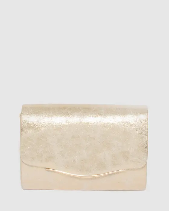 Gold Adele Evening Clutch Bag