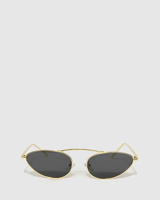Gold & Black Cat Eye Sunglasses