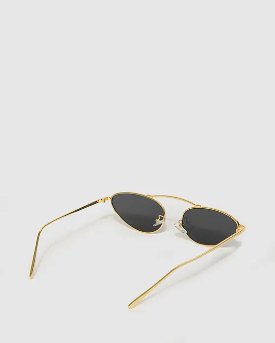 Gold & Black Cat Eye Sunglasses — view 3