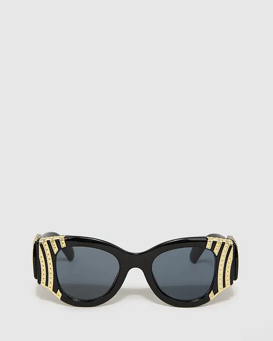 Gold Embellished Chunky Sunglasses