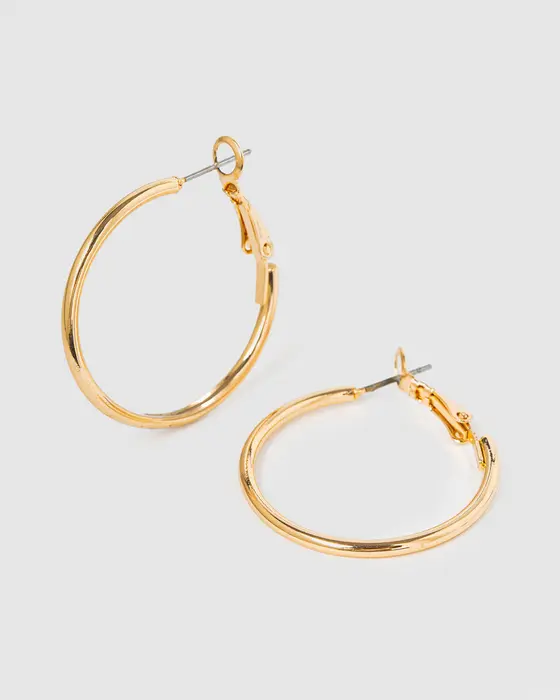 Gold Fine Hoop Earrings