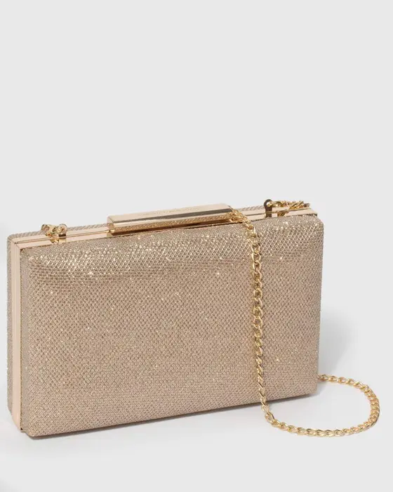 Gold Jaimi Clutch Bag — view 3