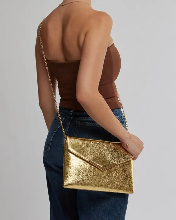 Gold Jordana Clutch Bag β view 3