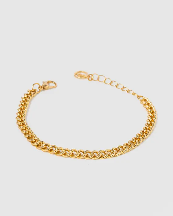 Gold Linked Chain Bracelet