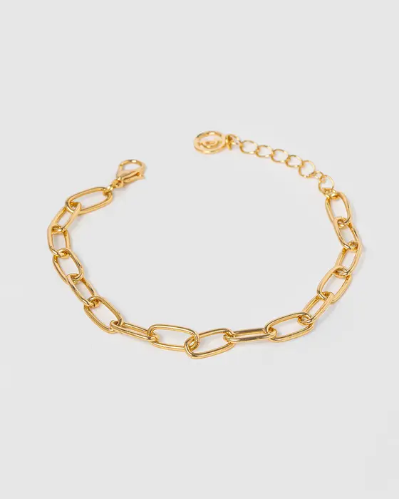 Gold Paperclip Chain Bracelet