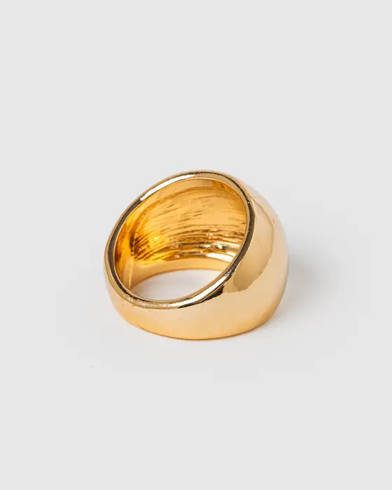 Gold Thick Dome Ring — view 3