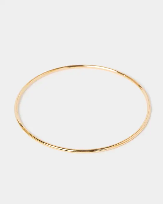 Gold Thin Metal Bangle Bracelet
