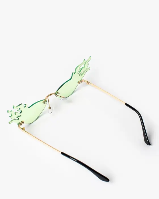 Green Cool Flame Look Sunglasses — view 3