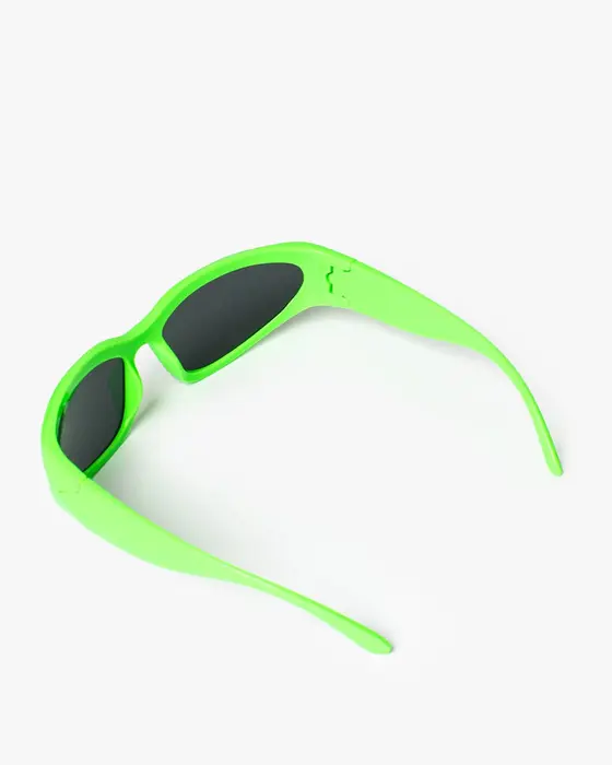Green Neon Racer Style Sunglasses — view 3