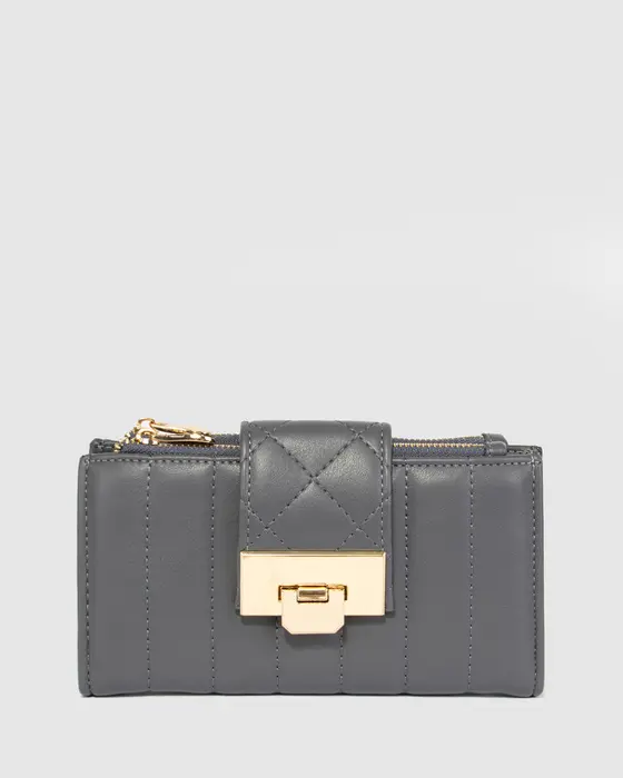 Grey Greta Quilt Wallet
