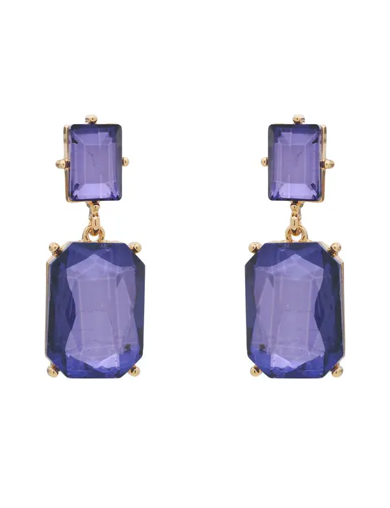 INTERLUDE RECTANGLE DROP EARRING