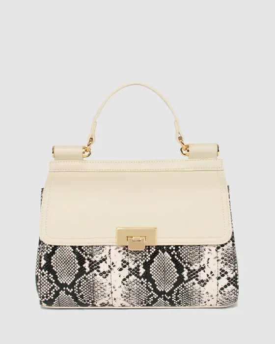 Ivory Asma Buckle Quilt Top Handle