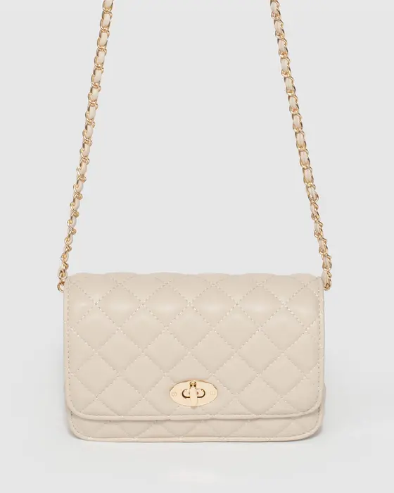Ivory Eboni Quilted Crossbody Bag