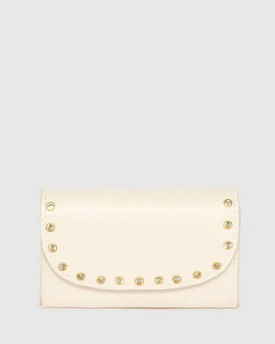 Ivory Kids Diamonte Clutch Bag
