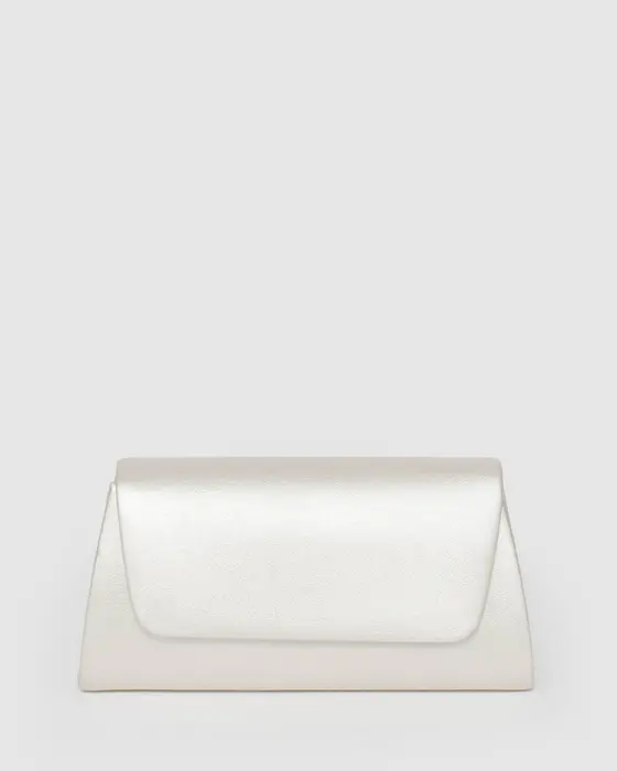 Ivory Leaha Evening Clutch Bag