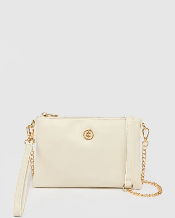 Ivory Peta Chain Crossbody