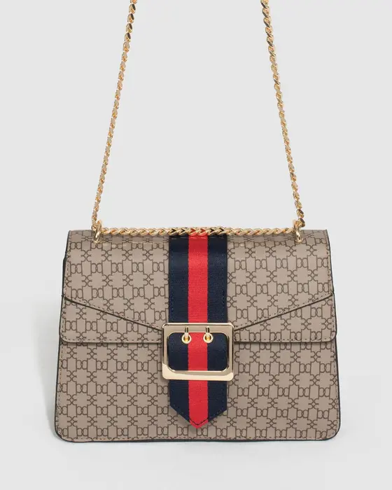 Monogram Buckle Crossbody Bag