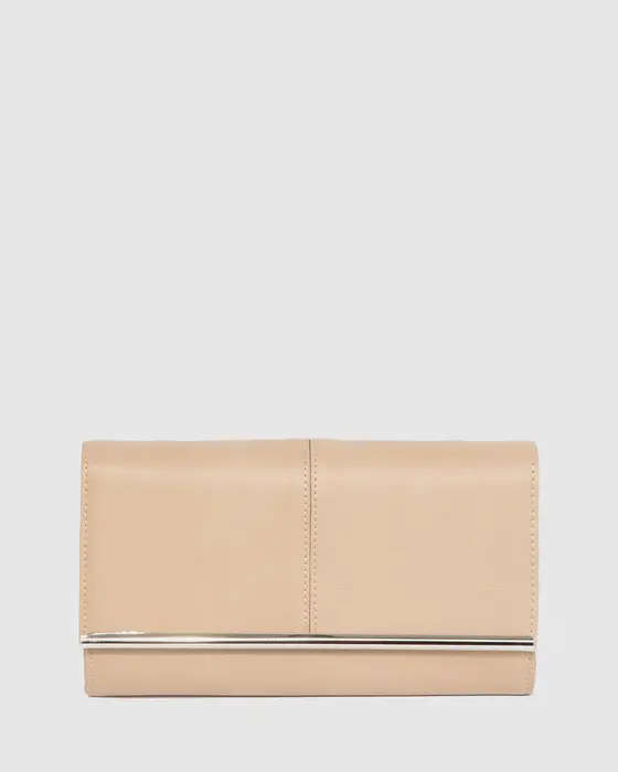 Natural Vevay Panel Clutch Bag